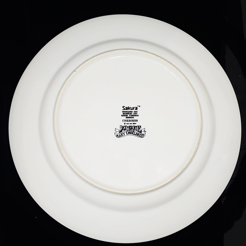 1994 Mary Engelbreit Sakura cherries 11" dinner plate - Picture 4 of 6